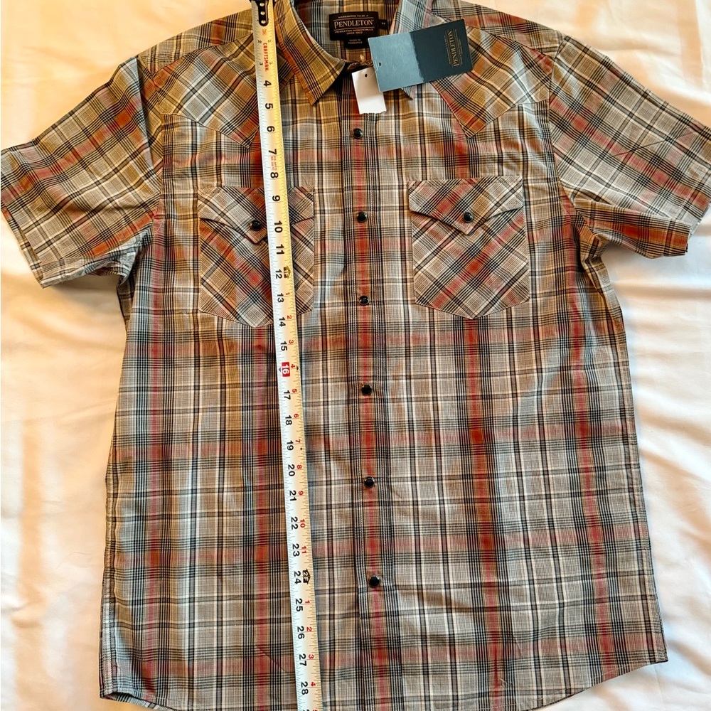 Pendleton Multicolor Plaid Button Down Shirt NWT - image 3
